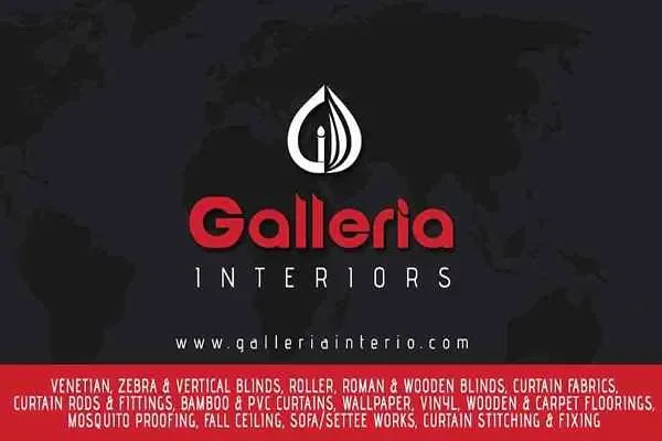 Image of: Galleria Interiors Curtain Blinds Furnishing